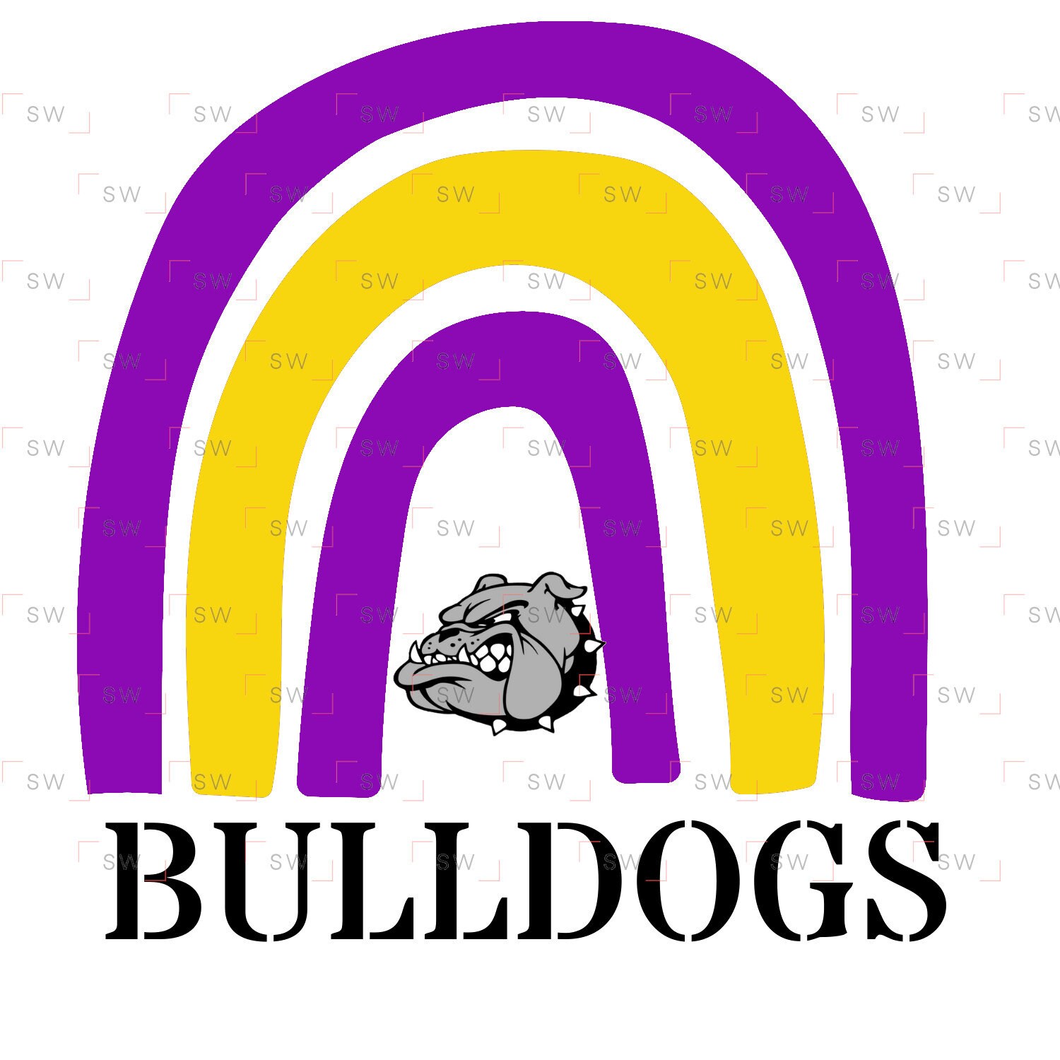 Bulldog School Spirit Sublimation PNG Purple Gold Mclouth Bulldogs Etsy