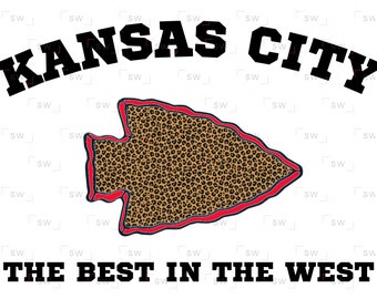 Kansas City Football - Plaid Arrowhead Chief - Best in the West PNG sublimation