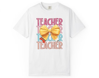 Lärar-T-shirt unisex i klädfärg, gåva till lärare, uppskattning av undervisning, skoltröja, inspirerande T-shirt, tillbaka till skolan, blyerts-T-shirt