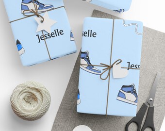 Sneaker Wrapping Paper - Fun Shoe Lover Gift Wrap, Unique Present Packaging, Trendy Gift Wrap Sheets, Cool Wrapping Paper Set, Fashionable