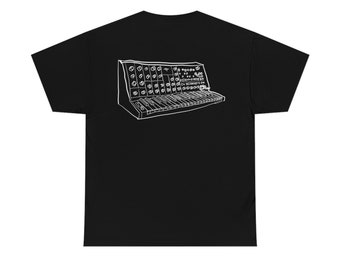 MS-20 Synthesizer Sketch T-shirt unisexe en coton épais