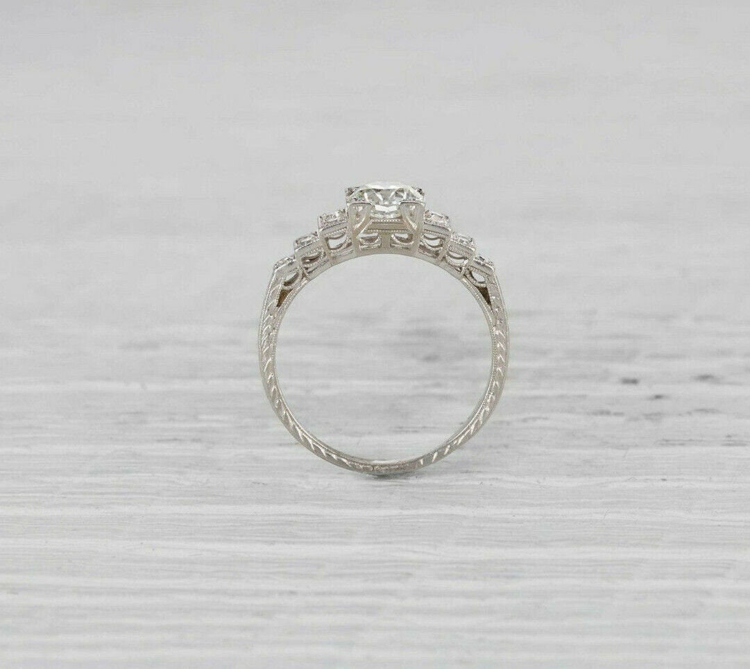 Vintage Edwardian Diamond Ring Circa 1910s Antique Art Deco Ring in 935 ...
