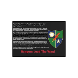 Metalowy znak artystyczny 75th Ranger Regiment - różne rozmiary