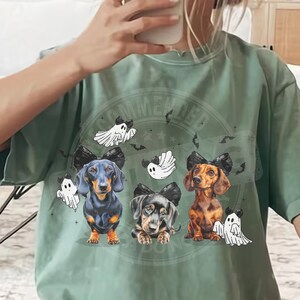 Halloween Coquette Bow Dachshund PNG, Halloween Dog Mom PNG, Spooky Season Dog Png, Dog Png, Dog Lover Png