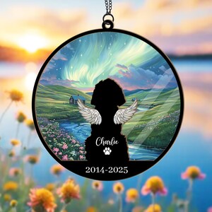 Personalized Pet Memorial Suncatcher, Customized Dog Memorial Gift, Cat Loss Gift, Pet Remembrance Gift, Pet Window Hangings