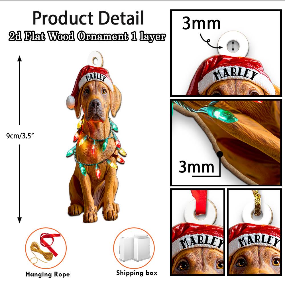 Christmas Rodesian Ridgeback Customized Name Rhodesian Ridgeback Christmas Ornament, Dog First ...