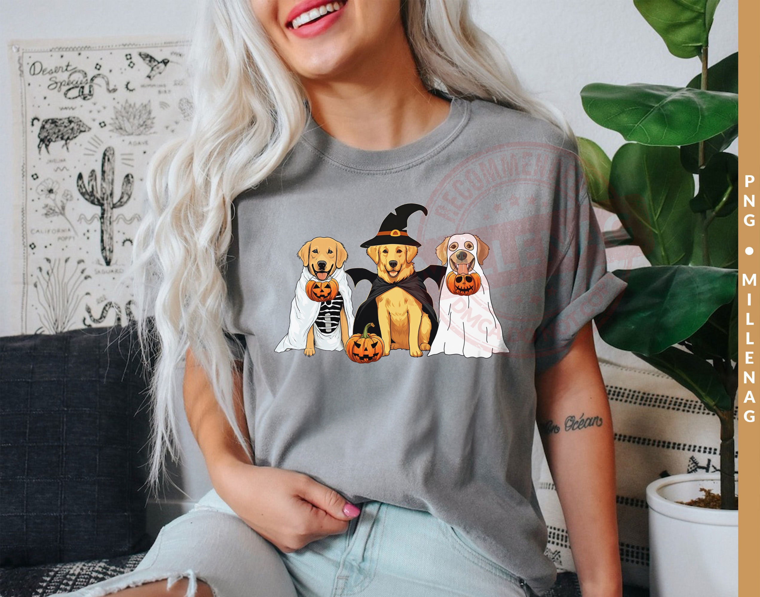 Golden Retriever Ghost Dogs PNG, Halloween Dog Png, Ghost Dog Png ...