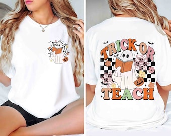 Halloween Teacher PNG, Trick Or Teach PNG, Teacher PNG, Halloween Boo Ghost Png, Instant Download