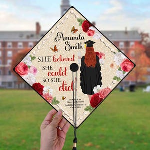 Customized Graduation Cap Topper, Personalized Grad Cap Topper, University Collage Graduation Gift, Class Of 2025, Gift For Graduate