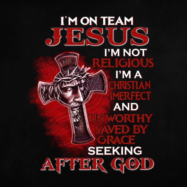 I'm On Team Jesus PNG, Christian PNG, Religion PNG, God Lovers Png, Instant Download