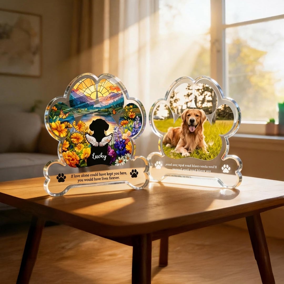 Custom Pet Memorial Acrylic Blocks, Dog Memorial Gifts, Customized Dog ...