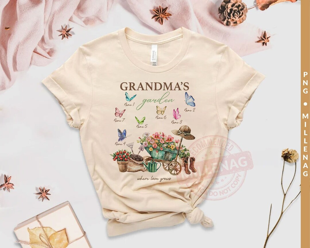 Personalized Grandma's Garden Where Love Grows Png, Custom Name Butterfly PNG, Butterfly Garden ...