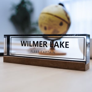 Customized office decor gifts, Executive acrylic desk plaque birthday gift for men, Anniversary gift for husband image 2