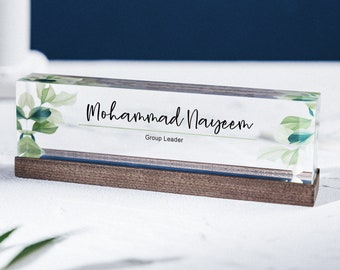 Custom Office Name Sign, Personalized Acrylic Gift, Name Plate for Desk, Teacher's Day Gift for Teachers, Idea Gifts for Dad / Mom