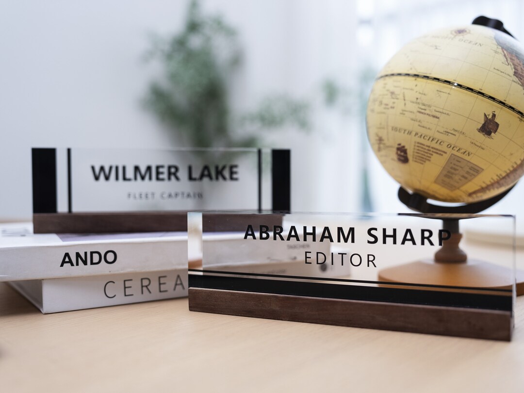 Customized Office Decor Gifts, Executive Acrylic Desk Plaque Birthday ...