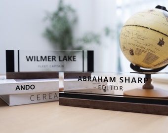 Customized office decor gifts, Executive acrylic desk plaque birthday gift for men, Anniversary gift for husband