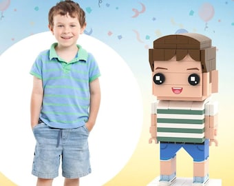 Niestandardowe figurki dla dzieci w formie klocków, spersonalizowane puzzle ze zdjęciami, prezent 3D, figurka MiniFig FIG, mini figurki, zaprojektuj własną miniaturową zabawkę z klocków