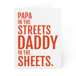 Daddy in the Sheets Card for Fathers Day Card from Wife Girlfriend Naughty Inappropriate Valentines Card Adult Anniversary Card for Husband