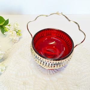 Silver plated made in England jam/sugar bowl