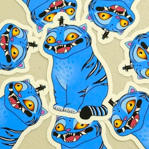 Derpy Tiger & Sussie Elster KPop Dämonenjäger Vinyl Aufkleber