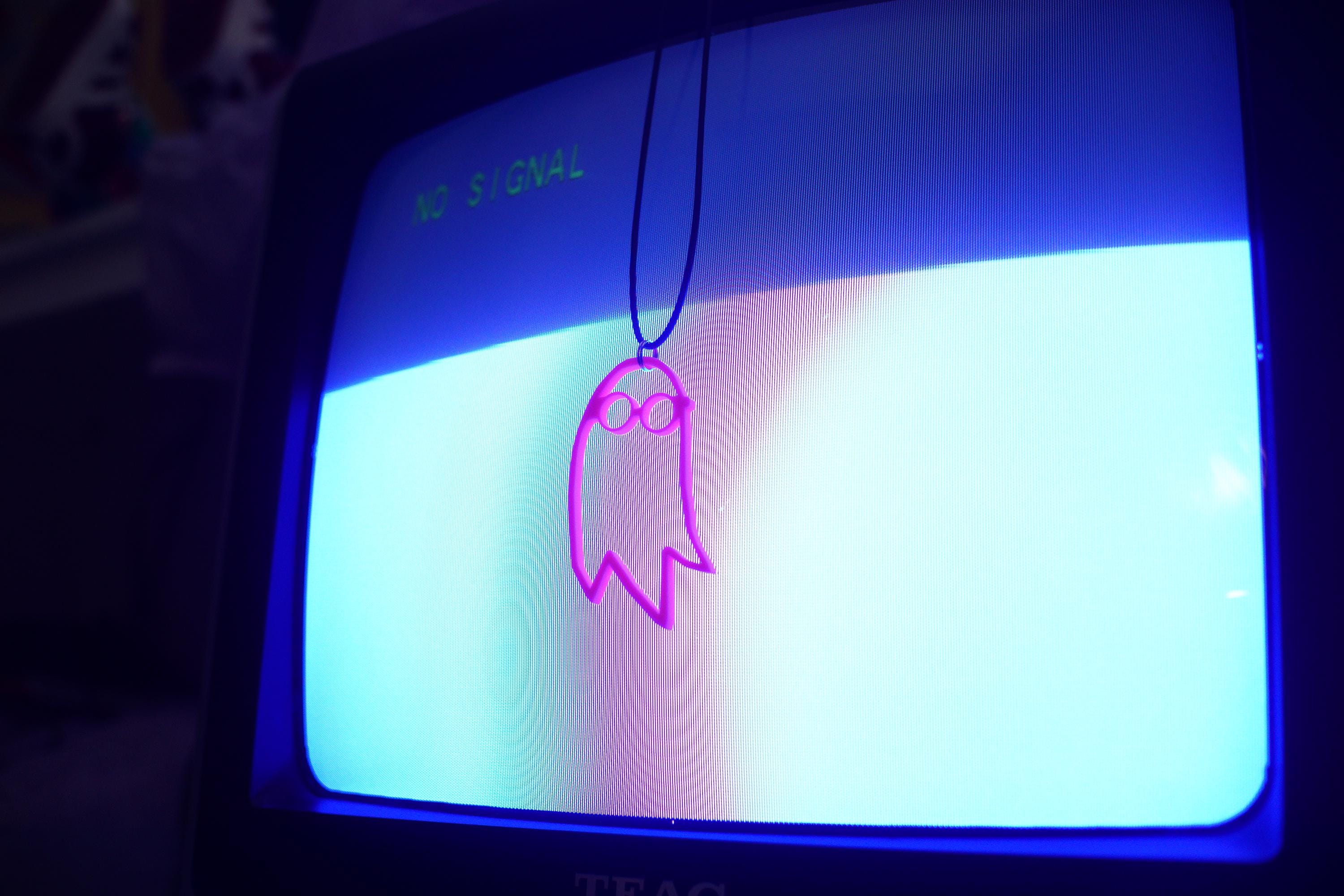 I Saw The TV Glow Pink Opaque Necklace