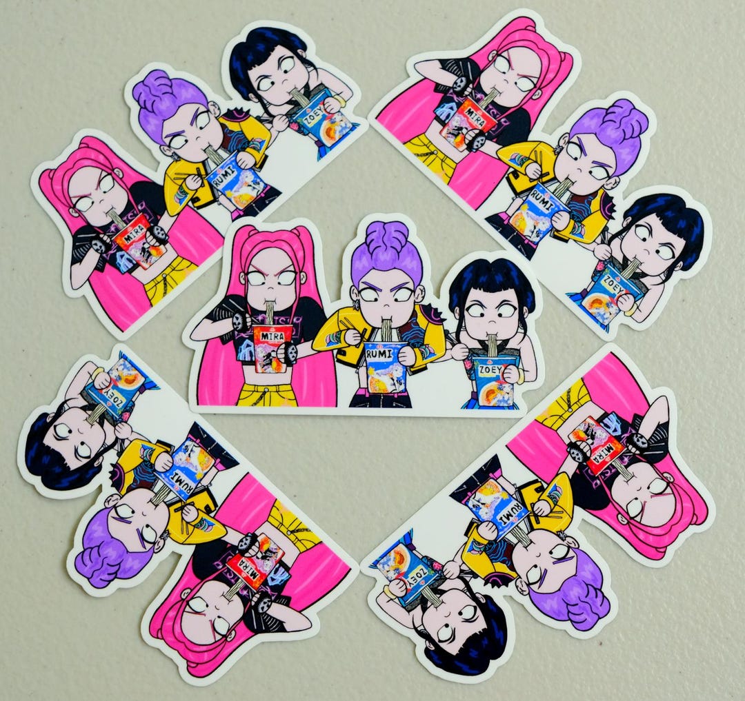 HUNTRIX ラーメン KPop デーモンハンター ビニールステッカー - Etsy 日本