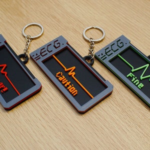 Resident Evil 1 Health Status Keychain Charms