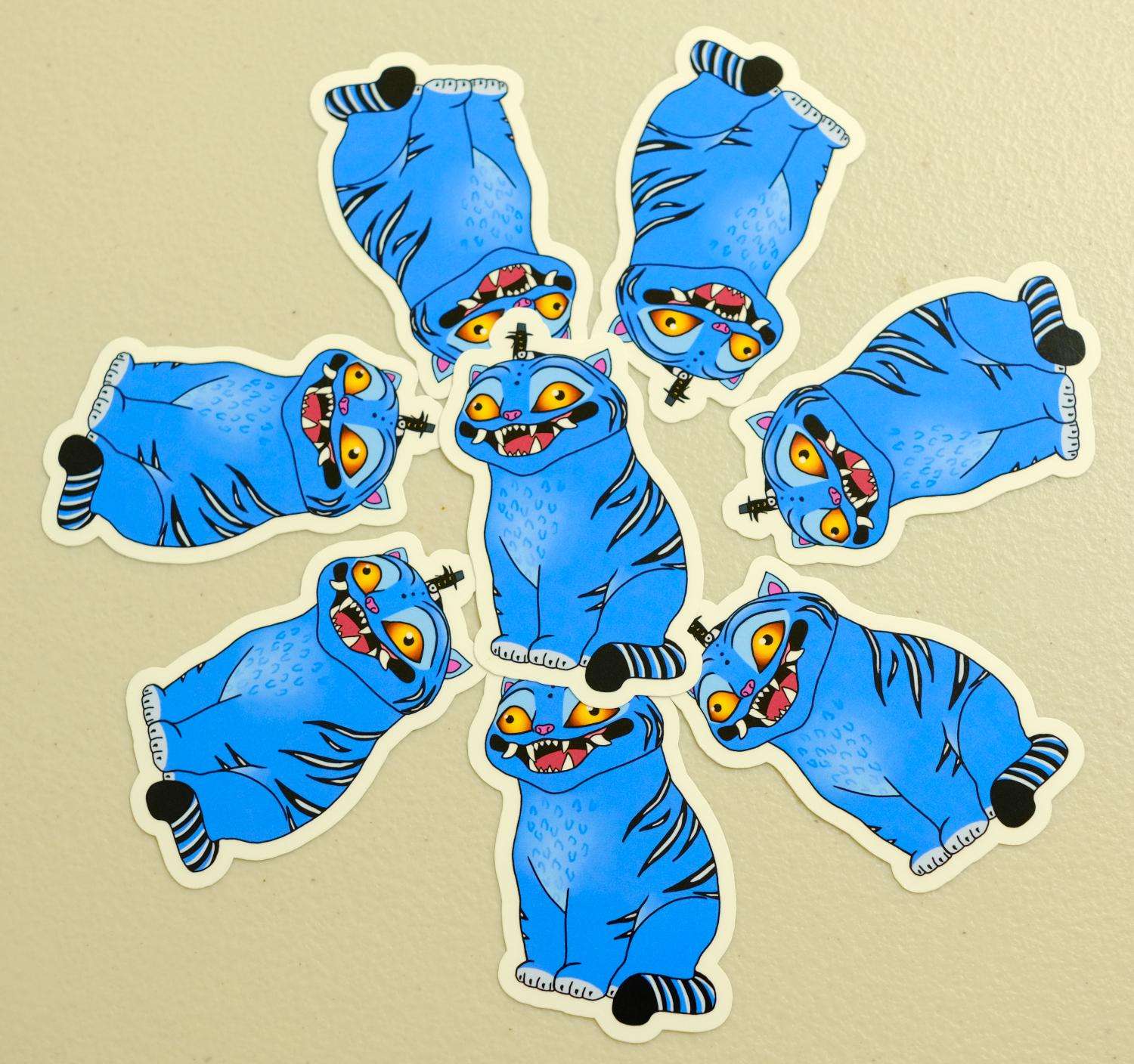 Derpy Tiger & Sussie Magpie KPop Demon Hunters Vinyl Sticker