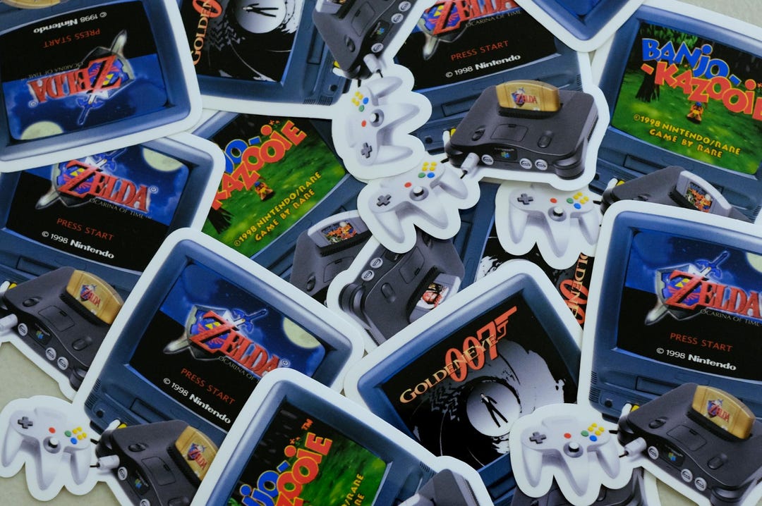 N64 Classics Vinyl Stickers - Etsy