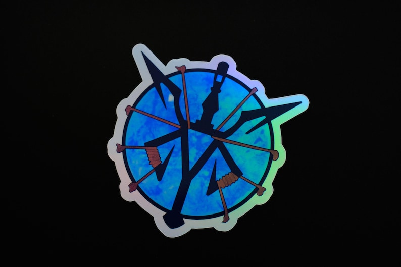 Resident Evil 4 Remake Blue Medallion Holographic Vinyl Sticker - Etsy