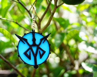 Resident Evil 4 Remake Blue Medallion Keychain Charm