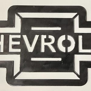 Chevrolet sign raw metal