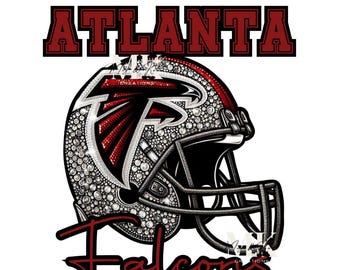 Falcons helmet  Dtf Transfer (Not real rhinestones)