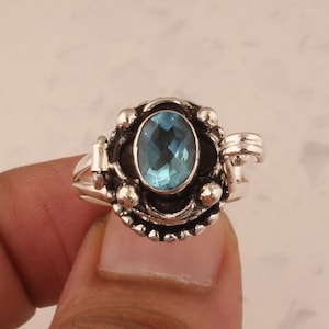 Gift Ring, versteckte Box Ring, 925 Sterling Silber Ring zu öffnen, Pillendose Ring, geheime Nachricht Ring, Fach Ring, Vintage Gift Ring