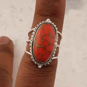 Mohave Turquoise Ring: Oval Sterling Silver, Handmade Engagement Jewelry
