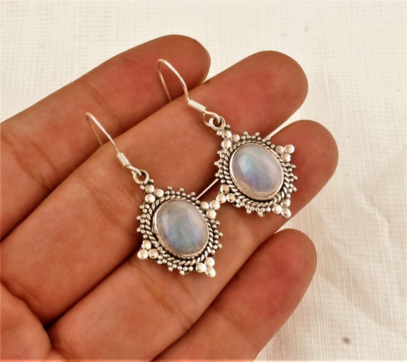 Bijoux Et Objets - Orecchini Pendenti Con Pietra Di Luna - Foto 7