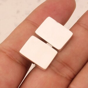 Engraved Shiny Rectangle Cufflinks, Silver Cuff Links, Personalized Groomsmen Gift, Birthday,Anniversary,Gift for Dad, HusbandMens Cufflinks