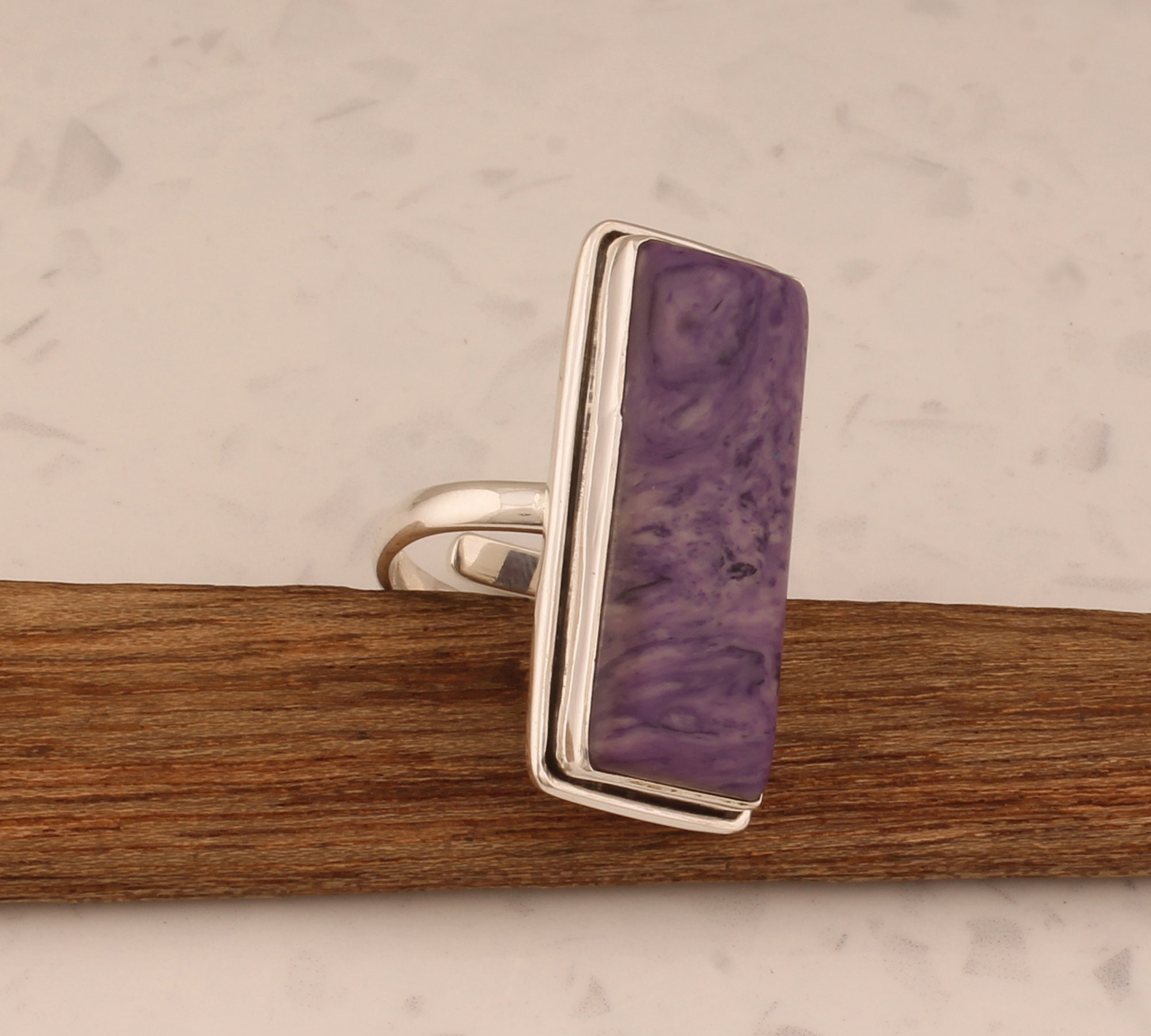 Charoite Gemstone 925 Solid Sterling Silver Gift for her All Size MO5199