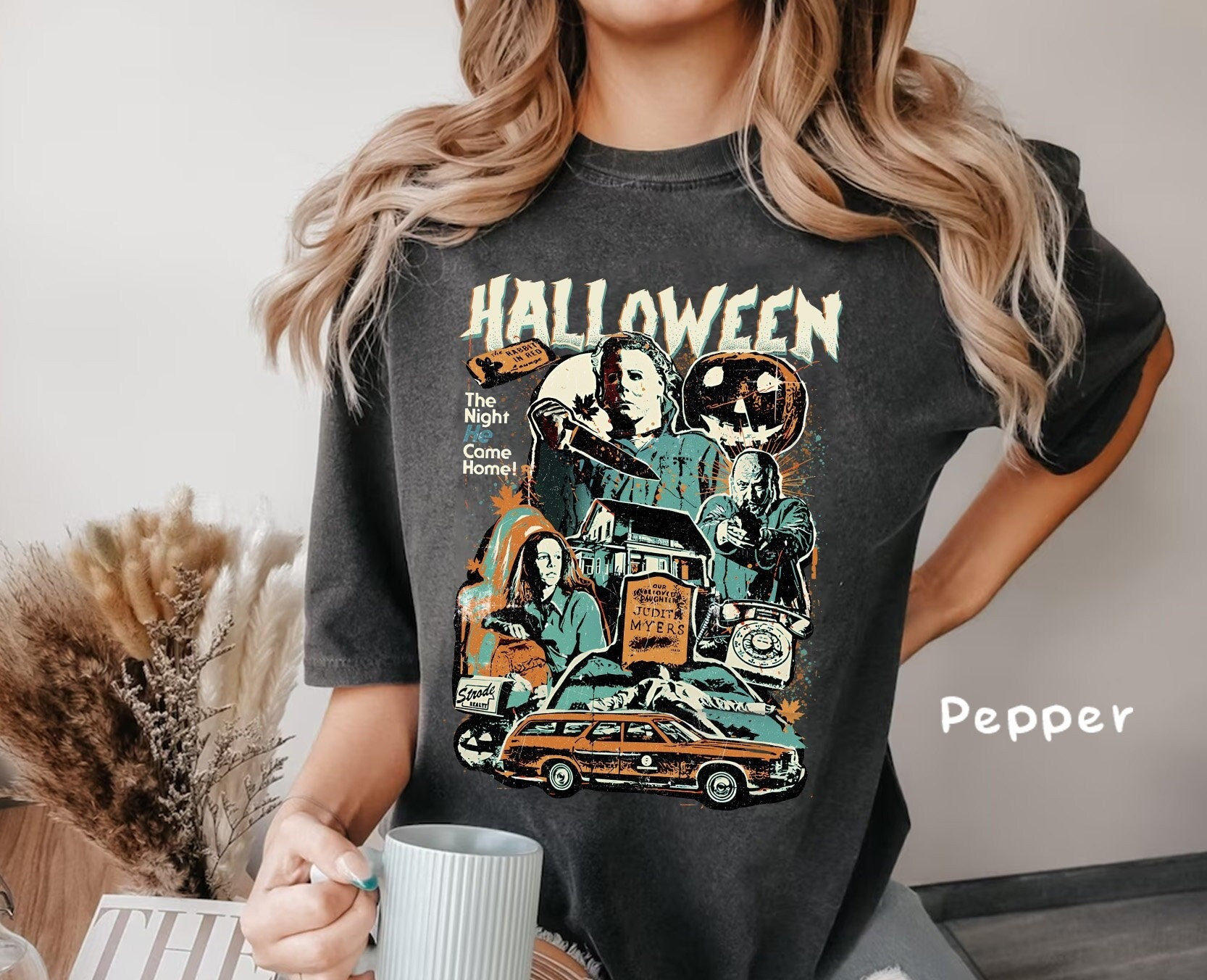 Michael Myers Comfort Colors Shirt, Halloween Sweatshirt, Horror Character Shirt, Vintage Michael Myers Sweatshirt, Horror Movie Shirt