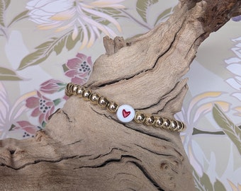 14k Gold Plated Beaded Everyday Bracelet - Dress them up OR down - Stackable Beaded Bracelets