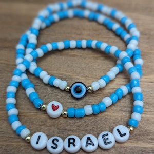 I Love Israel - Bracelet Trio - Israel - Am Yisrael Chai!