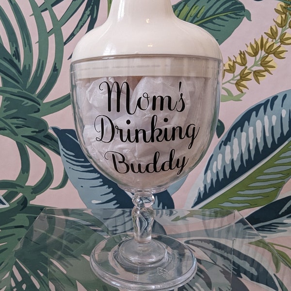 Custom or Personalized Wine Sippy Cup for Kids or Adults - Wine Goblet - Funny Happy Hour Gift - Happy Hour - Funny Baby Shower