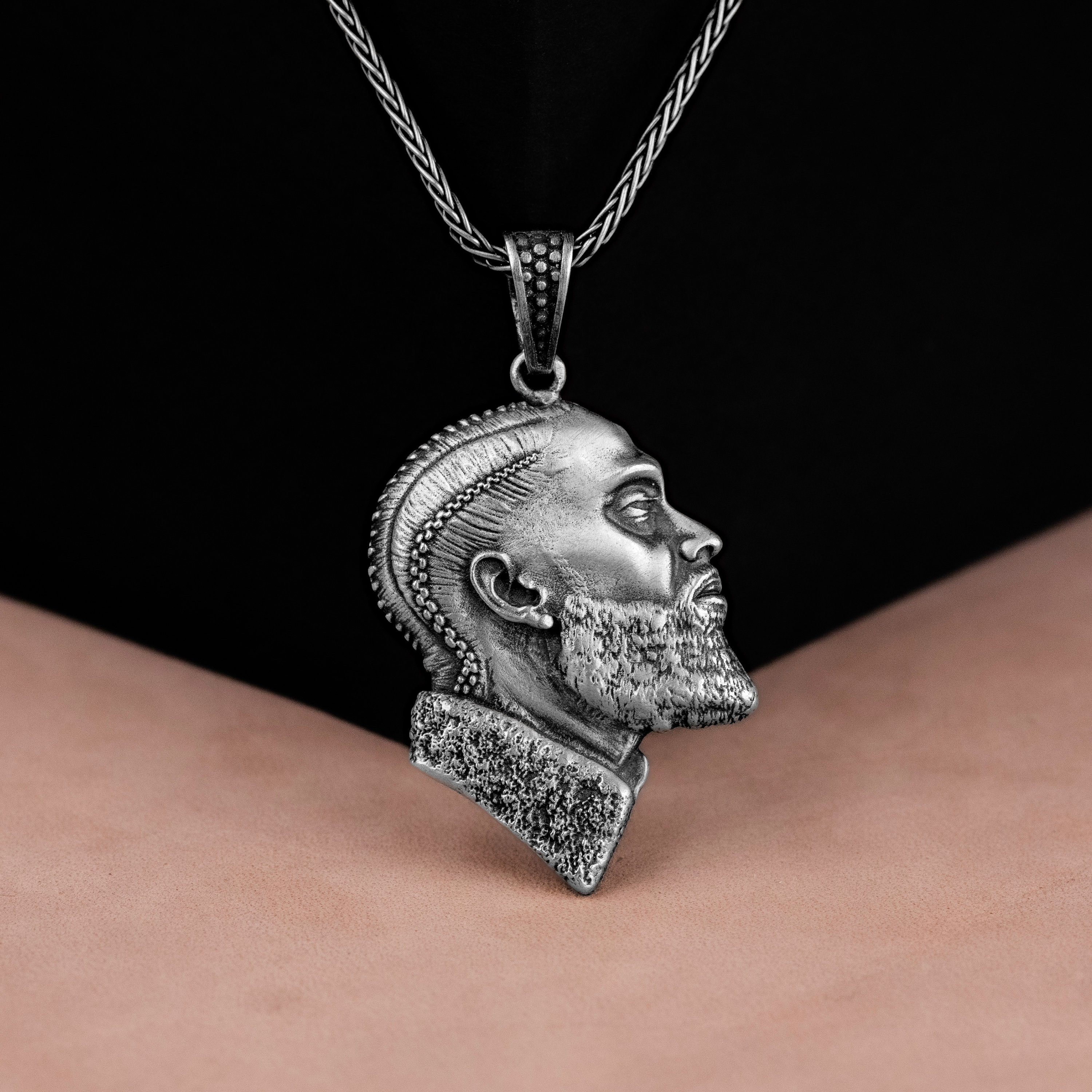 Realistic 3D Nipsey Hussle Icon Necklace Memorial Rapper Pendant in 925 Sterling Silver Rapper Mens Gift Hip Hop Necklace Unique Gift Etsy