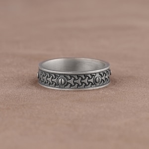 Sterling Silver 3D Printed Wedding Ring, Men Band Ring, Fashionable Men Jewelry, Geometric Wedding Band, Gift for Her, Ring for Husband
