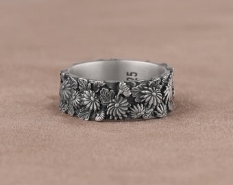 Pierścień 3D Lion, Elegancki męski pierścień, Srebrna obrączka ślubna, Biżuteria męska, Obrączka ślubna Lion, Prezent dla niej, Pierścień dla męża