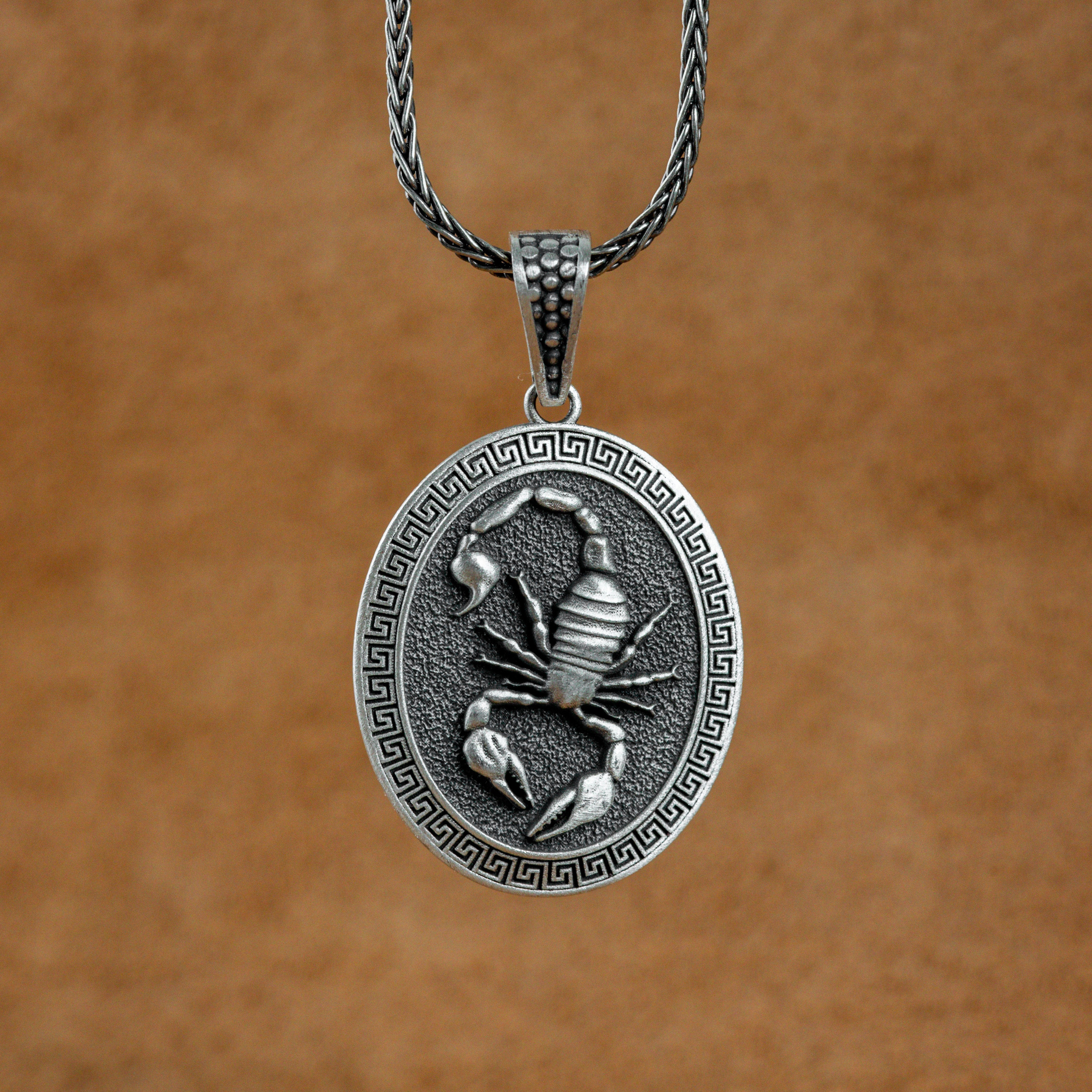 Ciondolo Zodiaco Uomo Scorpione Collana Zodiaco Scorpione In Acciaio Inox Per Uomo - Ciondolo A Forma Di Scorpione Con Occhio Di Gatto Lego Spyrius - Foto 8