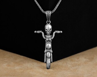 Collana Con Ciondolo Teschio Argento - Stile Punk Rock, Per Uomo E Donna, Girocollo - Foto 4