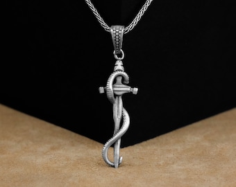 Collana a forma di serpente in argento 925 - Italia