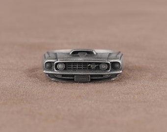 Ford Signet Ring, Sterling Silver Ring, Ford Mustang Boss 1969 Ring, Car Lovers Ring, Bikers Ring, Muscle Car Ring, Ford Fans Gift