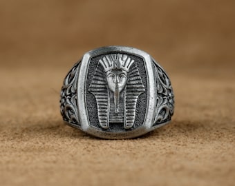 Anello Del Faraone Tutankhamon In Argento Sterling 925 Fatto A - Foto 2